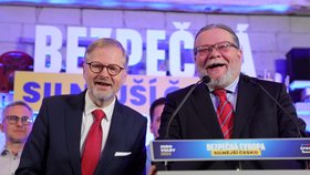 Zahájení kampaně Spolu pro eurovolby: Premiér Petr Fiala a europoslanec Alexandr Vondra. (5.4.2024)