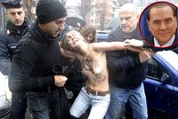 Skandál u voleb v Itálii: Berlusconiho napadly nahé feministky!