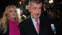 Prezidentské volby 2023: Andrej Babiš s manželkou Monikou. (14. 1. 2023)