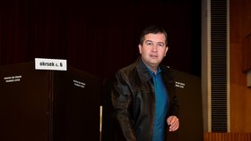 Předseda ČSSD a vicepremiér Jan Hamáček odevzdal hlas v komunálních volbách 5. října 2018 v Mladé Boleslavi.