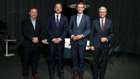 Předvolební debata před komunálními a senátními volbami 2026: Radek Koten, Vít Rakušan, Martin Kupka, Karel Havlíček