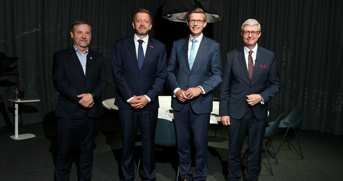 Předvolební debata před komunálními a senátními volbami 2026: Radek Koten, Vít Rakušan, Martin Kupka, Karel Havlíček