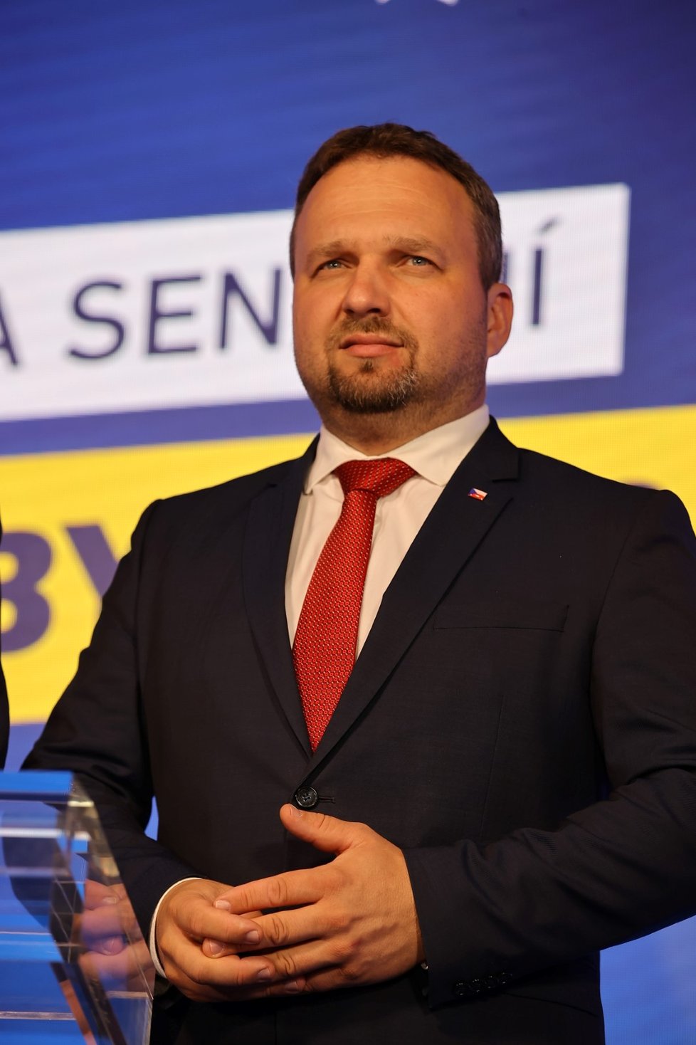 Tisková konference koalice SPOLU - Marian Jurečka
