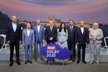 Krajské volby 2020: Zleva Josef Bernard (za STAN), Zdeněk Štefek (KSČM), Jakub Unucka (ODS), Ladislav Okleštěk (ANO), Zuzana Klusová (Piráti), Lukáš Curylo (KDU-ČSL), Michal Kučera (TOP 09), Olga Sehnalová (ČSSD)