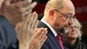 Předseda Sociálních demokratů Martin Schulz po vyhlášení předběžných výsledků voleb v Německu