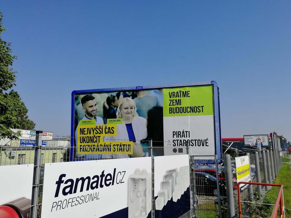 Billboardy předvolební kampaně - volby do Poslanecké sněmovny 2021