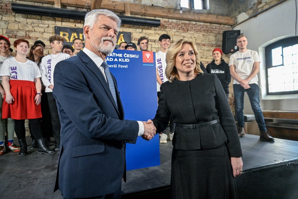 Prezidentské volby 2023: Petr Pavel s Danuší Nerudovou.