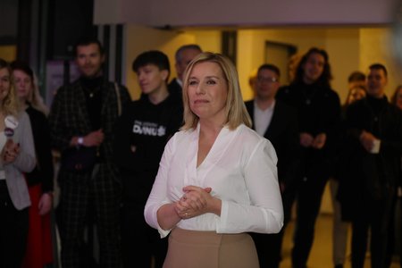 Prezidentské volby 2023: Danuše Nerudová ve svém volebním štábu (14. 1. 2023)
