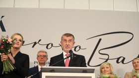 Andrej Babiš ve volebním štábu (28. 1. 2023)