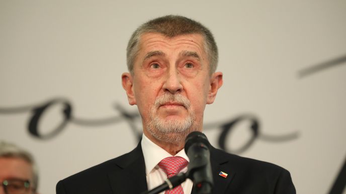 Andrej Babiš ve volebním štábu (28. 1. 2023)