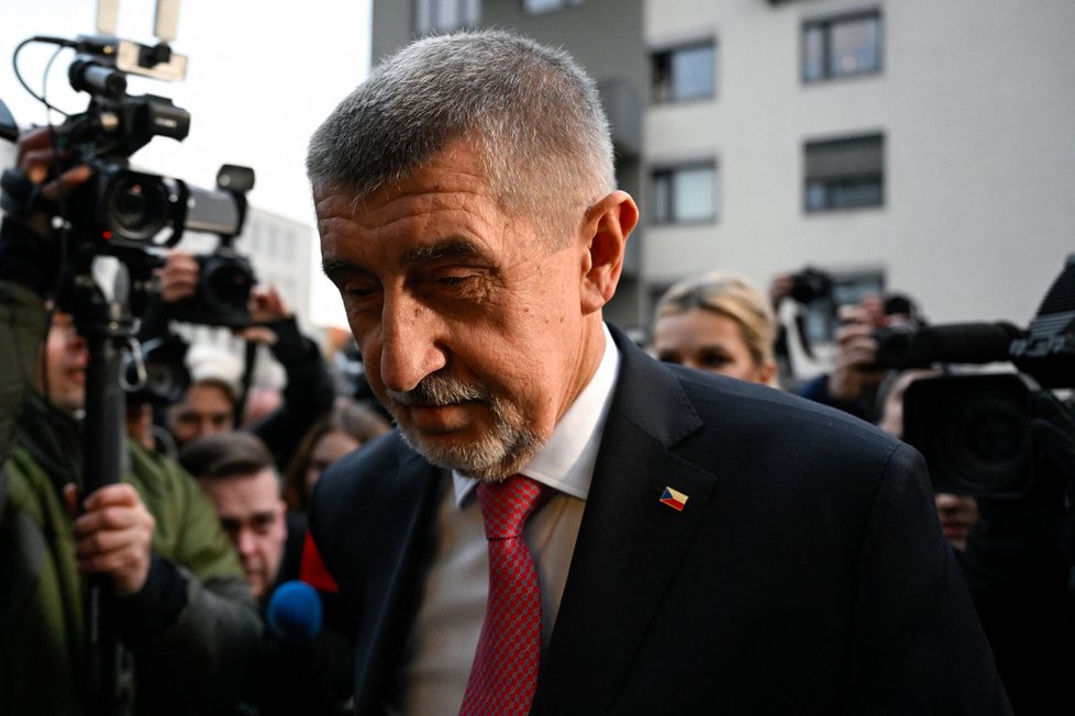 Andrej Babiš ve volebním štábu na Chodově (28. 1. 2023)