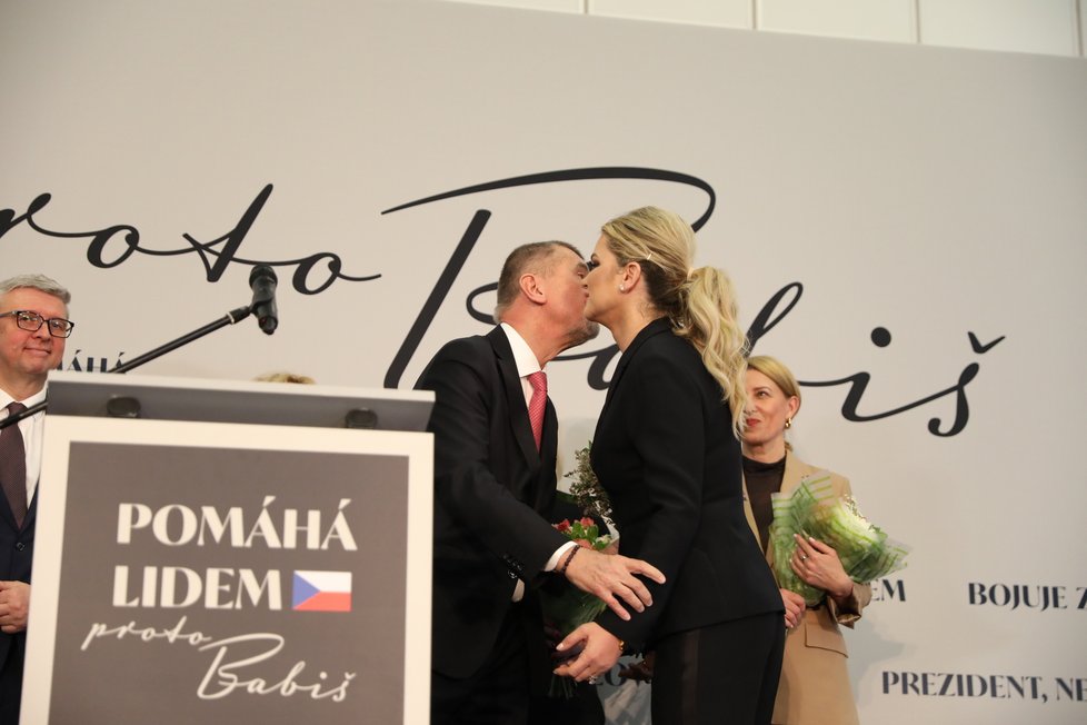 Andrej Babiš a Monika Babišová (28. 1. 2023)