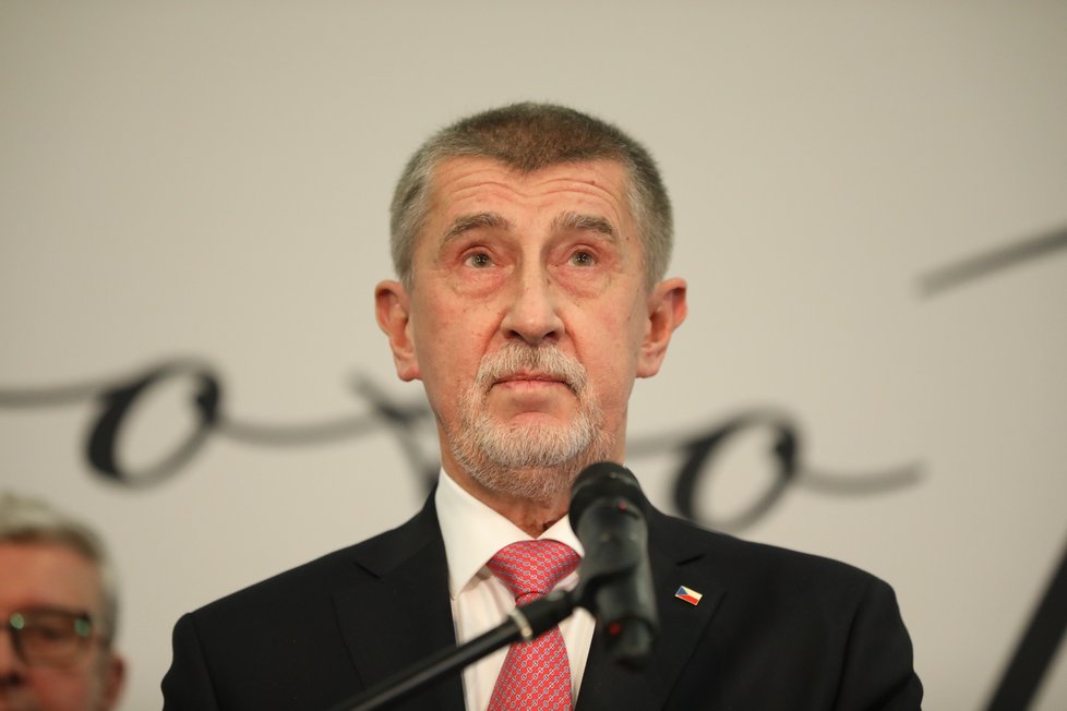 Andrej Babiš ve volebním štábu (28. 1. 2023)