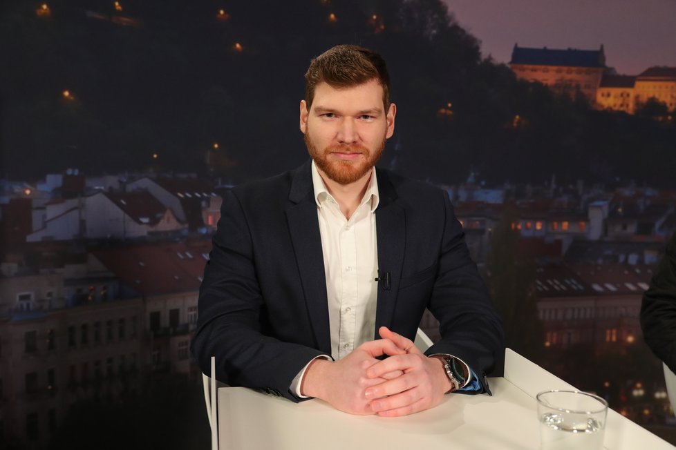 Politolog Karel Komínek ve studiu Blesku (28. 1. 2023)