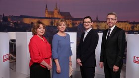 Klára Fischerová, Eva Pavlová, Jiří Marek a Robert Neruda. (10. 1. 2023)