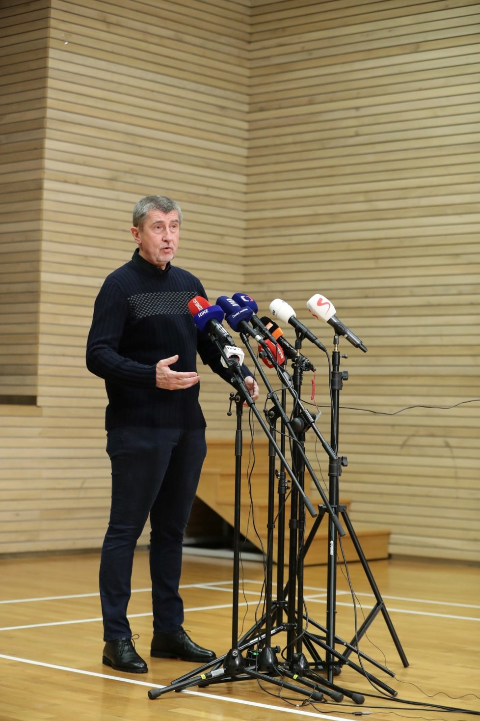Tisková konference premiéra Andreje Babiše k výsledku prezidentských voleb