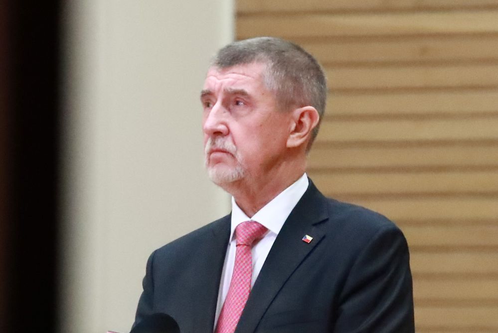 Andrej Babiš ve svém volebním štábu. (28.1.2023)