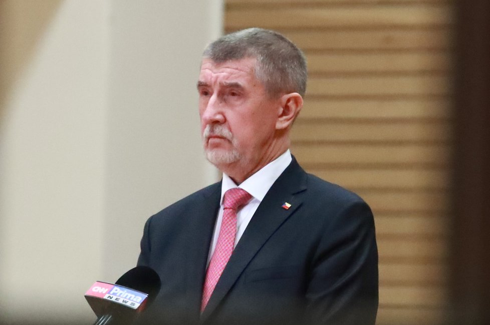 Andrej Babiš ve svém volebním štábu (28. 1. 2023)