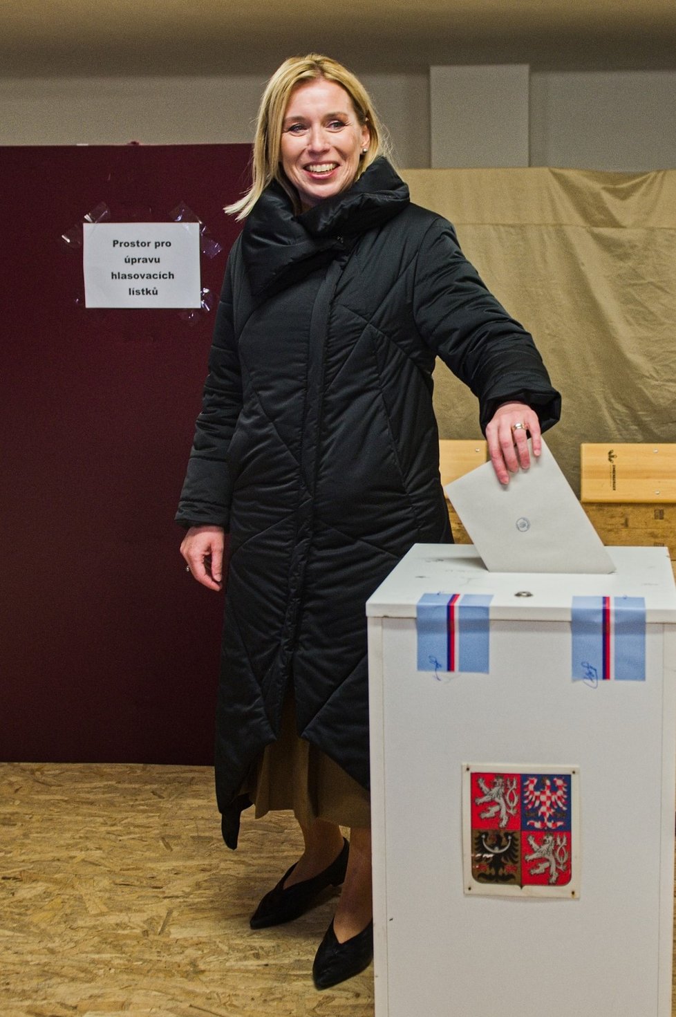 Danuše Nerudová odevzdala svůj hlas v prezidentských volbách. (13.1.2022)