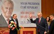 Miloš Zeman před svými příznivci vystoupil krátce před půl pátou odpoledne