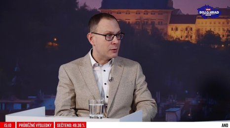 Ústavní právník Jan Kysela ve volebním studiu Blesku
