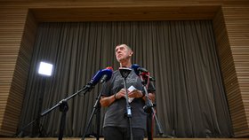 Tisková konference Andreje Babiše po prohře v senátních volbách