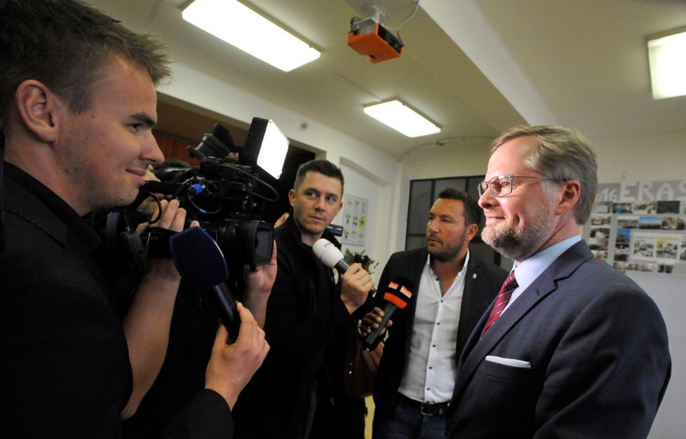 Předseda a lídr ODS Petr Fiala odvolil při sněmovních volbách 20. října v Brně.