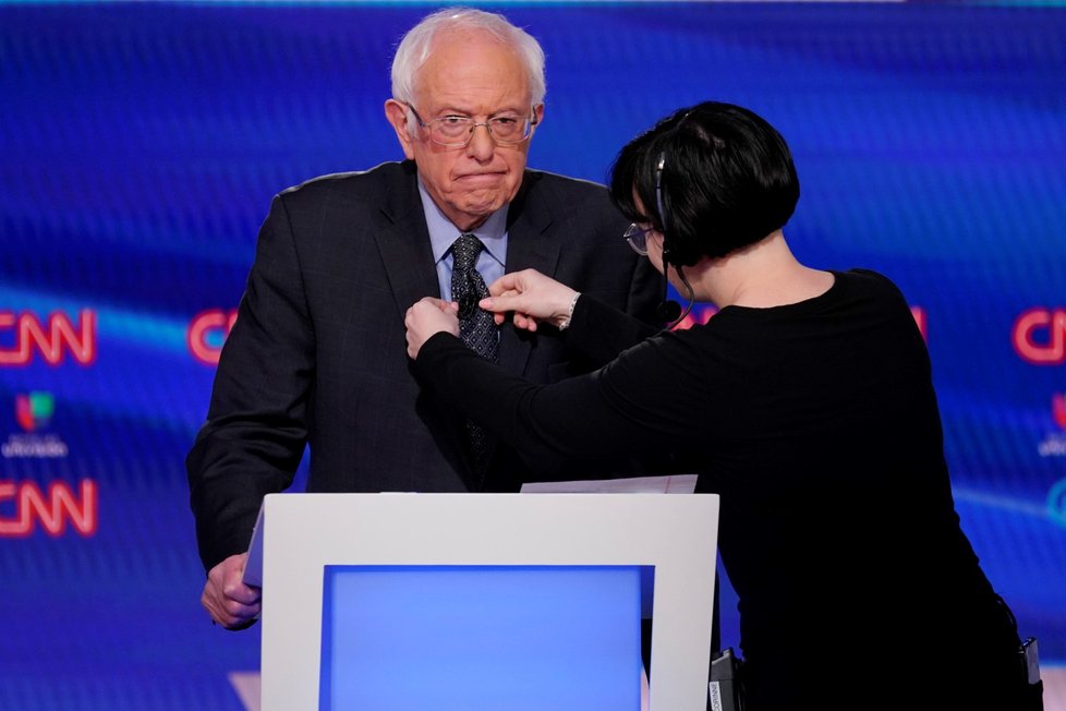 Senátor Bernie Sanders na debatě demokratických kandidátů na prezidenta  (16.3.2020)