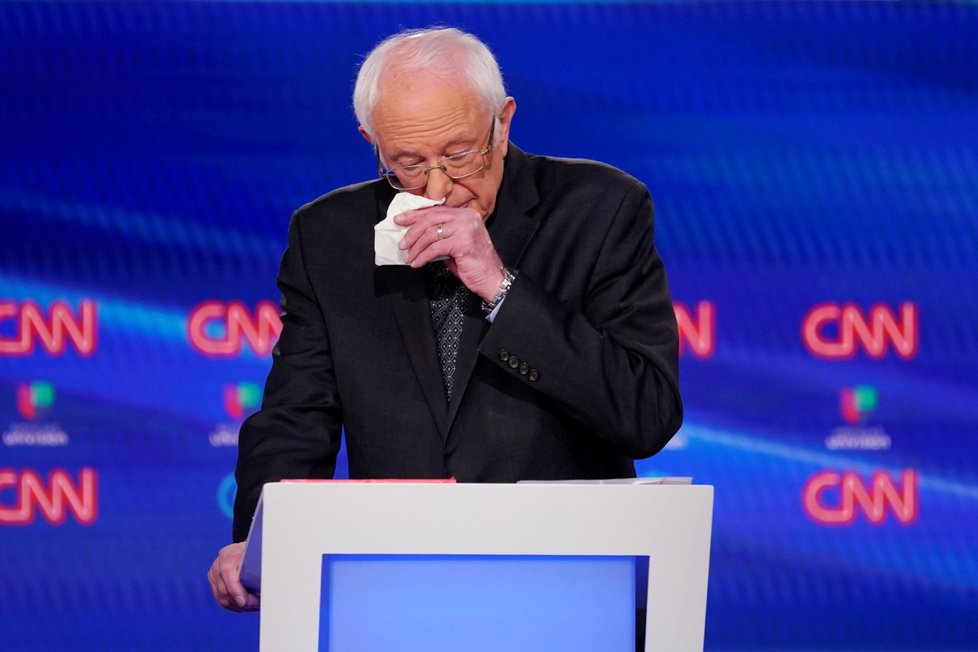 Senátor Bernie Sanders na debatě demokratických kandidátů na prezidenta  (16.3.2020)