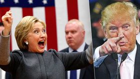 Demokratická kandidátka Hillary Clintonová a republikánský kandidát Donald Trump