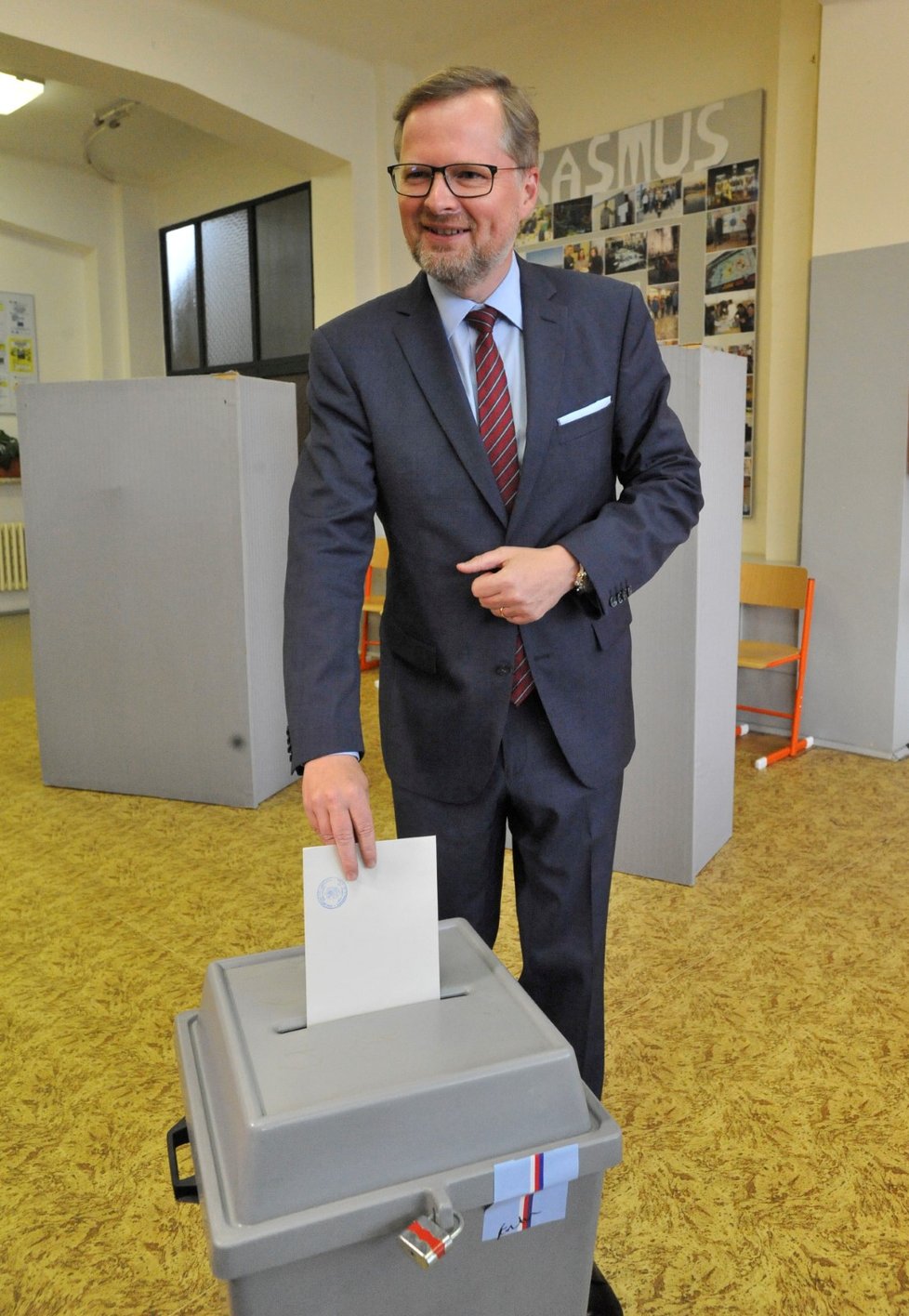 Předseda a lídr ODS Petr Fiala odvolil při sněmovních volbách 20. října v Brně.