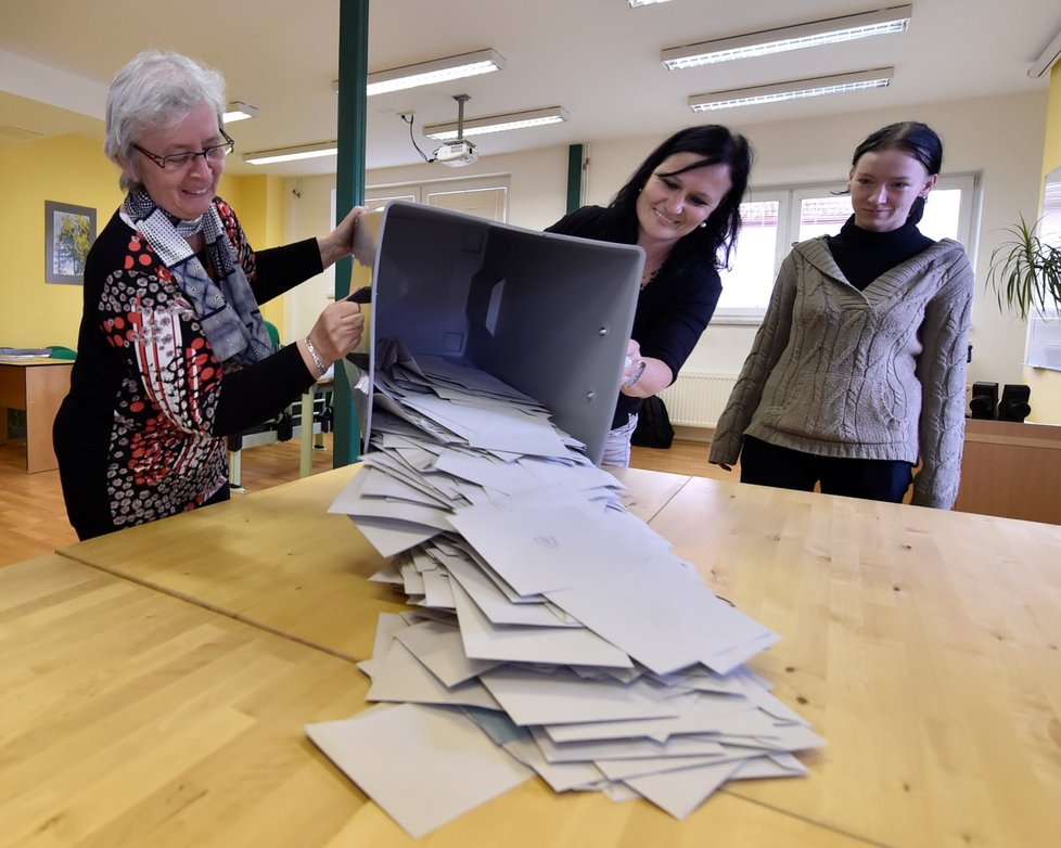 Ihned po skončení voleb do Poslanecké sněmovny ve 14 hodin začali 21. října členové volební komise v největším volebním okrsku v Jihlavě sčítat hlasy.