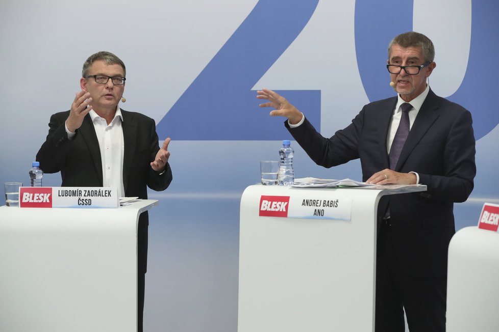 Superdebata Blesk.cz: Andrej Babiš a Lubomír Zaorálek