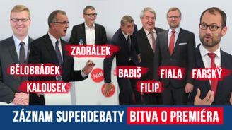 Volby 2017: Podívejte se, co zaznělo v superdebatě lídrů politických stran