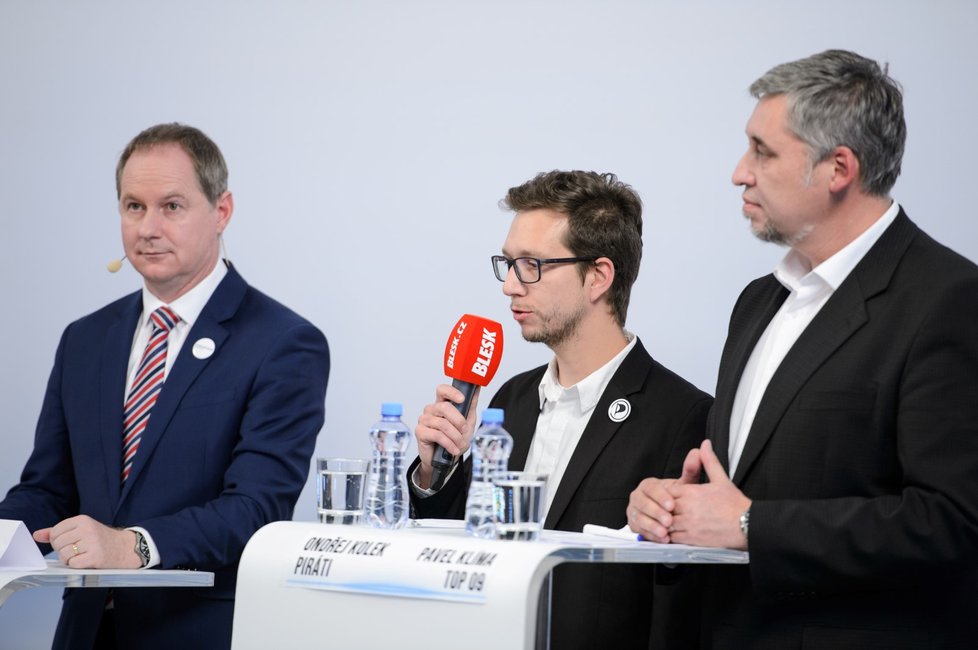 Volební souboj 2017: Petr Gazdík, Ondřej Kolek a Pavel Klíma
