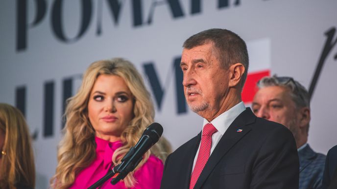 Volební štáb Andreje Babiše v 1.kole prezidentských voleb
