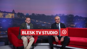 Marek Stoniš a Miroslav Kalousek ve volebním studiu Blesku