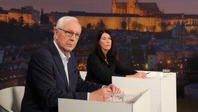Volební studio Blesku, Jiří Drahoš, Jitka Uhrová