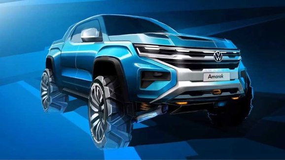 Nový VW Amarok na první skice, na vývoji se podílí i Ford