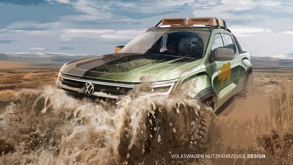 Nový Volkswagen Amarok se představuje na nových skicách. Ukáže se příští rok