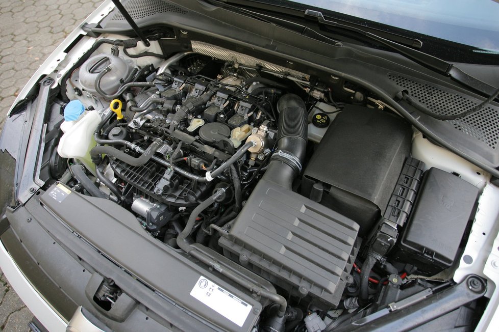 Přeplňovaný benzinový dvoulitr je konstrukčně shodný s tím v Golfu GTI nebo Octavii RS, kde má 162 kW. Golf R nabízí 221 kW a jede neskutečně. Spotřebu jsme zaznamenali od osmi litrů při pohodové vyjížďce do 24 litrů při dovádění.