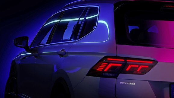 Modernizovaný VW Tiguan Allspace láká na svoji premiéru. Odhalí se příští týden