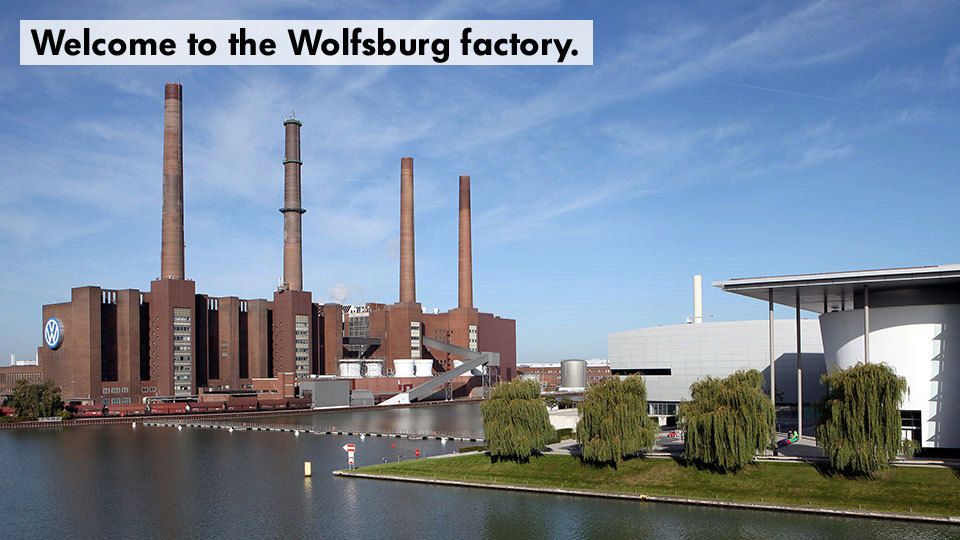 Největší evropská automobilová továrna v německém Wolfburgu
