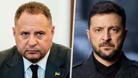 Ukrajinský prezident Volodymyr Zelenskyj a jeho odvolaný šéf kanceláře Andrij Jermak.