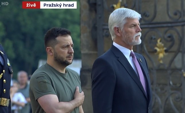 Volodymyr Zelenskyj a Petr Pavel na Pražském hradě (6.7.2023)