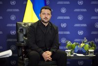 Zelenskyj: Do Moskvy přiletím na raketě, vzkázal Putinovi z New Yorku