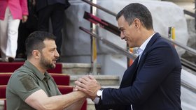 Zelenskyj v Kyjevě přivítal premiéra Španělska Pedra Sancheze (1.7.2023)