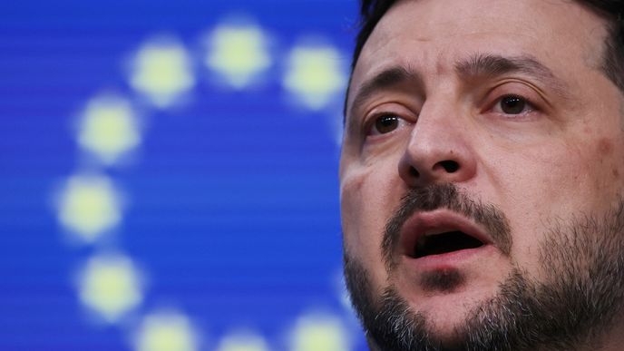 Ukrajinský prezident Volodymyr Zelenskyj na summitu v Bruselu (18.12.2025) Ukrajinský prezident Volodymyr Zelenskyj na summitu v Bruselu (18.12.2025)