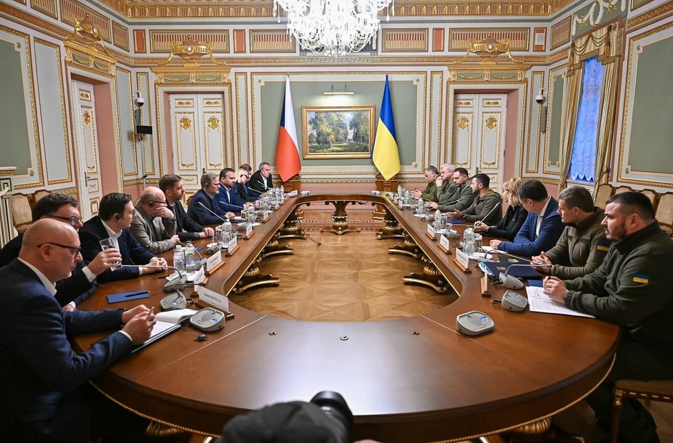 Jednání české vlády s ukrajinským prezidentem Volodymyrem Zelenským (31.10.2022)