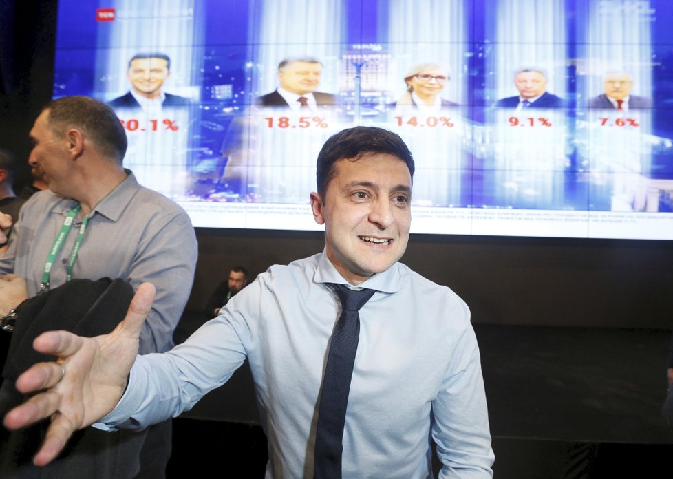 Volodymyr Zelenskyj coby prezidentský kandidát na Ukrajině